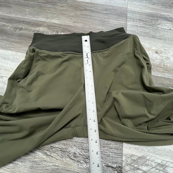 Lululemon Sunset Salutation Green Womens 10 Snakeskin Foldover Leggings - Picture 7 of 12